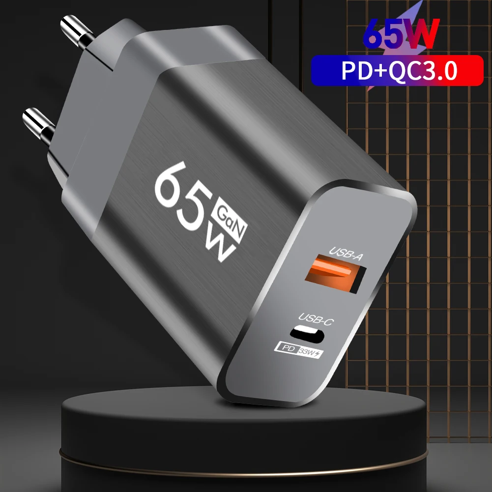 Dual-Port Compact 65W GaN Adapter